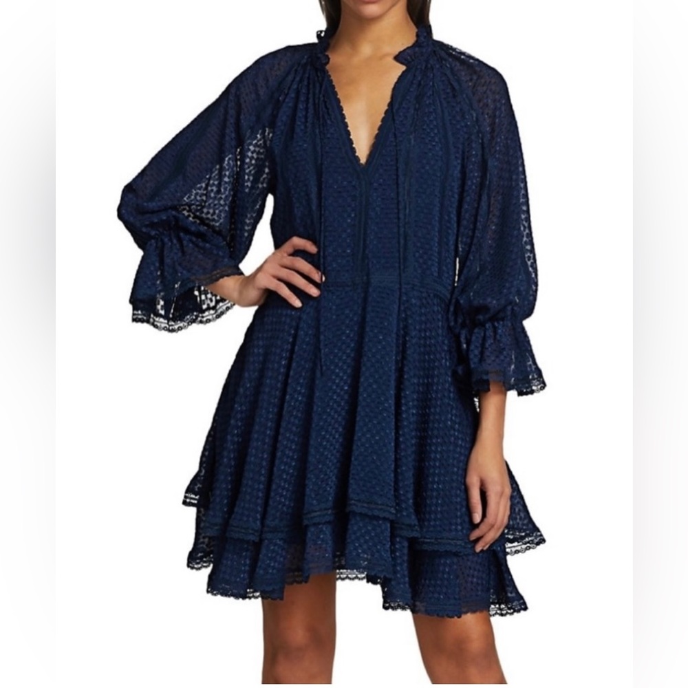 Alice + Olivia Joanne Double Handkerchief Hem Tunic Dress Size 4